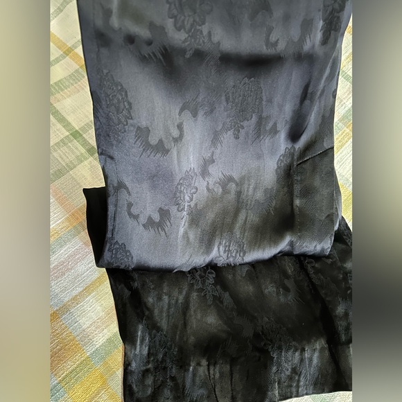 $395 NWT THEORY Size 4 HIGH RISE WIDE SLIT JACQUARD VISCOSE PANTS DEEP NAVY - Picture 12 of 16